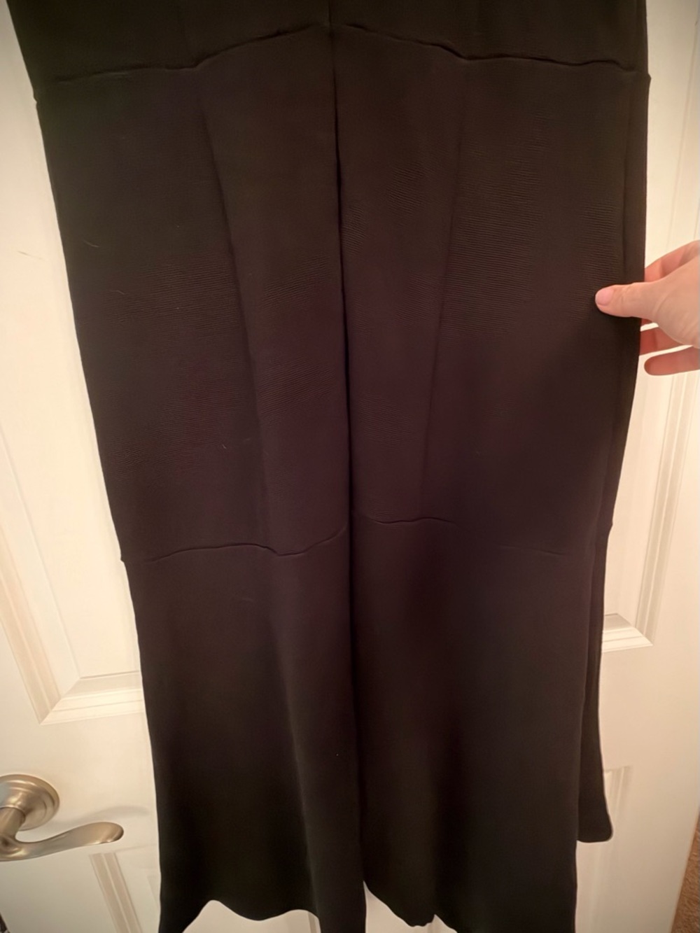 Anthropologie Black Asymmetric Midi Dress - Picture 9 of 13